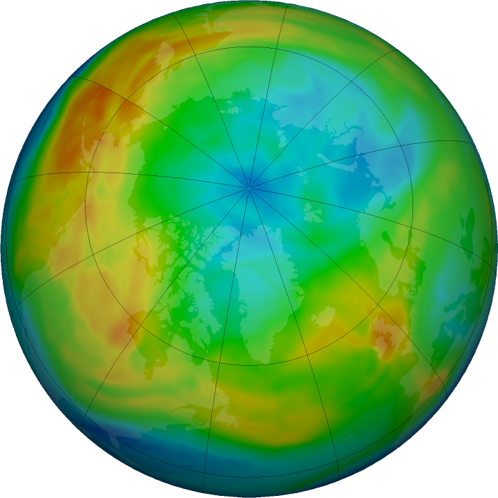 Arctic ozone map for 17 December 2019